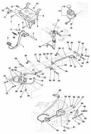Pedal e controle da embreagem - modelo 15