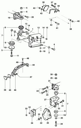 Fixação do motor - modelos 12/14/16