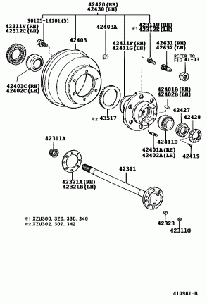 ЗАДНЯЯ ОСИ И СТУПИЦА