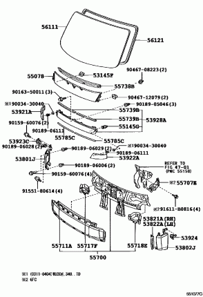 ПЕРЕДНЯЯ ПАНЕЛЬ И ЛОБОВОЕ СТЕКЛО