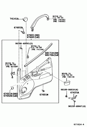 ПЕРЕДНЯЯ ПАНЕЛЬ ДВЕРИ И СТЕКЛО