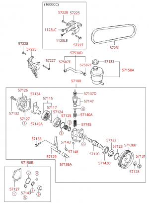 Прокладки, сальники, уплотнители рулевого управления