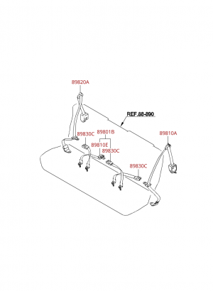 Ремни безопасности задние