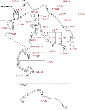 Шланг, трубка рулевого управления
