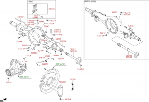 Кожух полуоси заднего моста и полуось
