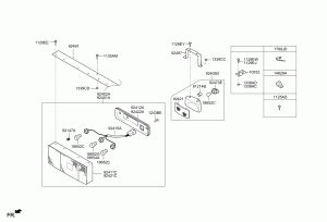 Задний комбинированный фонарь и фонарь номерного знака