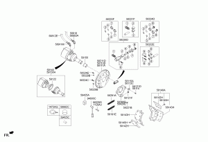 Барабанный тормозной механизм заднего колеса