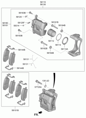 Тормозной механизм переднего колеса