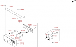 Задний комбинированный фонарь и фонарь номерного знака