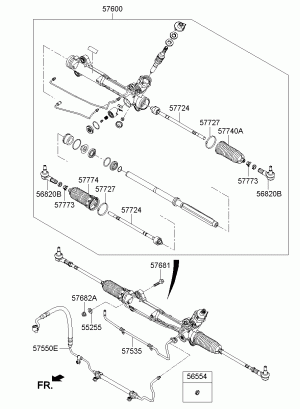 Тяга рулевая, маятник, поперечная тяга