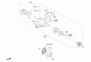 Кожух и ступица заднего моста
