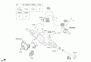 Кожух полуоси заднего моста и полуось