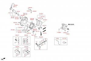 Барабанный тормозной механизм переднего колес