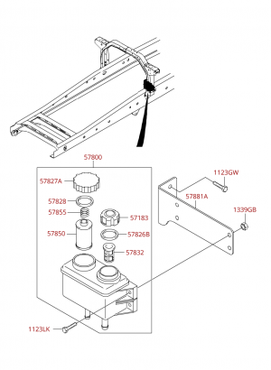 Бачок насоса гидроусилителя рулевого управления