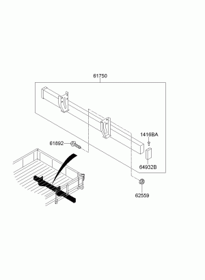 Крепление заднего настила