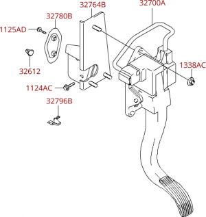 Педаль, трос акселератора