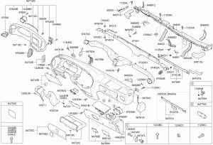 Облицовка комбинации приборов