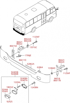 Бампер задний