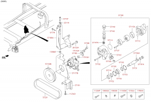 Масляный насос гидроуселителя руля
