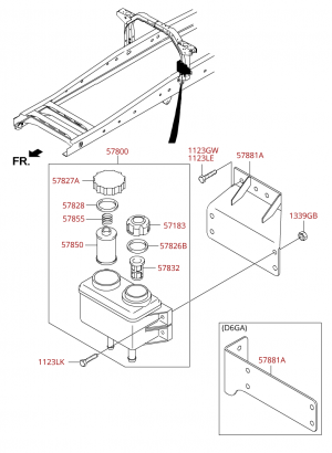 Бачок насоса гидроусилителя рулевого управления