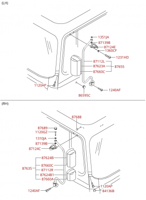 Зеркало заднего вида наружное