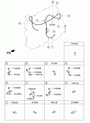Электропроводка отсека двигателя