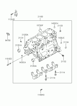 Блок цилиндров в сборе