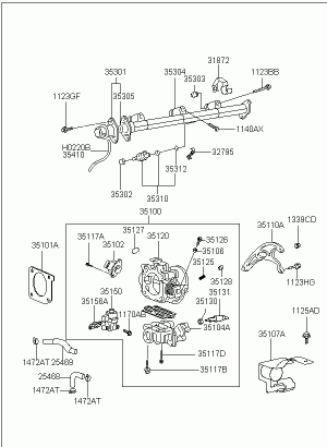 Троссельная заслонка и инджектоор
