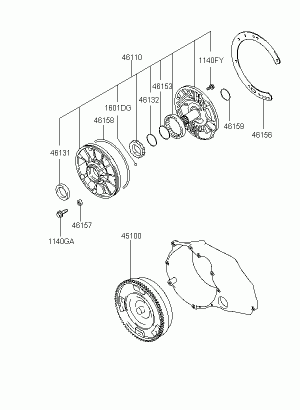 Масляный насос и гидротрансформ.крут.момента