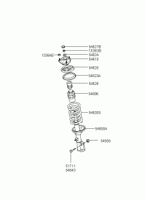 Пружина и стойка передней подвески
