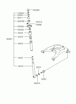 Амортизатор и пружина задней подвески
