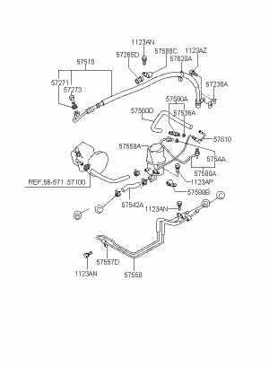 Шланг и кронштейн ГУР