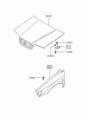 Крылья и панель капота