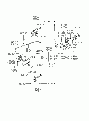 Замок передней двери