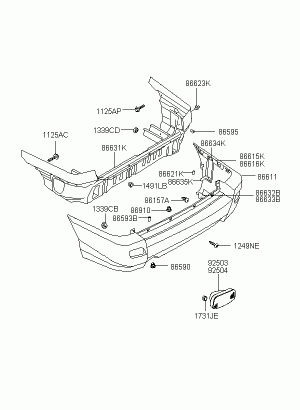 Бампер задний