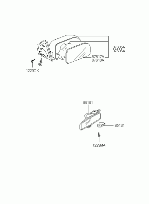 Зеркало заднего вида наружное