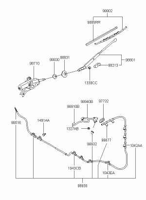 Стеклоомыватель и стеклоочиститель заднего стекла