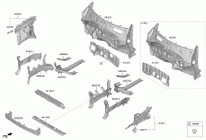 Подкрылок и панель крепления радиатора