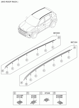 Накладка на крышу и задний спойлер