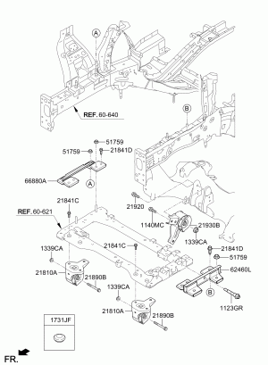 Крепление, опора двигателя