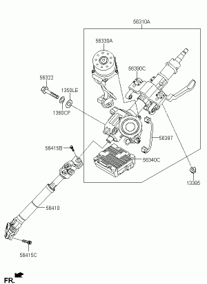 Колонка рулевая