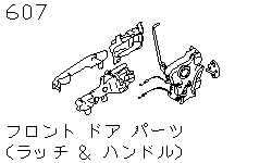 Части двери (замок и ручка)