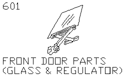 Стеклоподъёмник и стекло передней двери