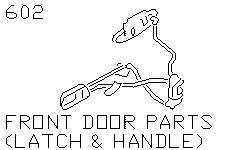 Замок и ручка передней двери