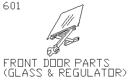 Стеклоподъёмник и стекло передней двери