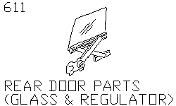 Стеклоподъёмник и стекло задней боковой двери